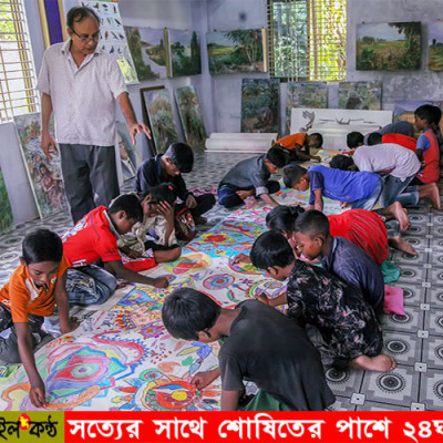 শিশু-কিশোরদের আঁকা বিশ্বের দীর্ঘতম কাগজ চিত্র ও নক্শা