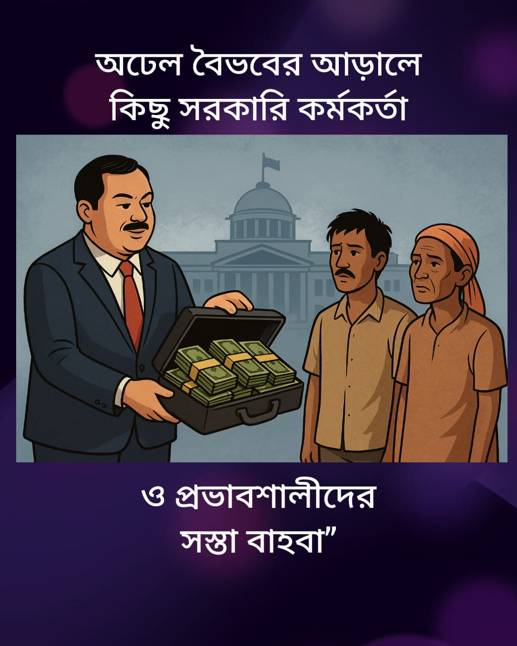কিছু সংখ্যক চাকরিজীবীদের অর্থবৈভব, নাগরিক সচেতনতা ও বৈষম্যের বাস্তবতা!