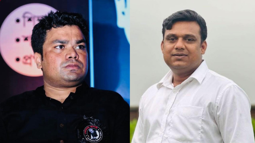 দুই শিক্ষককে তুলে দিয়ে চেয়ারে বসলেন জাবি ছাত্রলীগের দুই নেতা