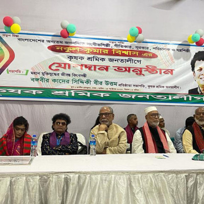 কৃষক শ্রমিক জনতা লীগে যোগ দিলেন গায়ক নকুল কুমার বিশ্বাস